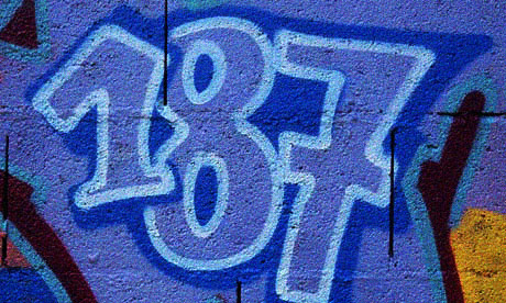 187 Graffiti on wall.